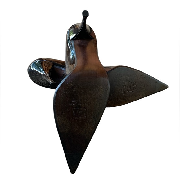 Stuart Weitzman - Black Patent Leather Pumps pointed toes size 10 - Picture 6 of 9